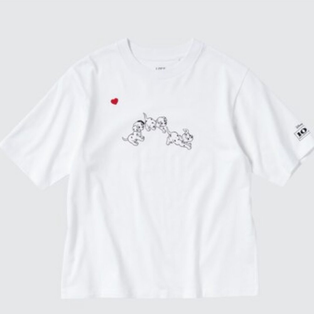 3/$20 Uniqlo Disney Women’s Furry Friends 101 Dalmatians White T-shirt Size XS